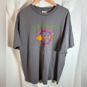 Y2K Vintage The Radiators Band Shirt XXL Fish Head‎ Music Charcoal Gray